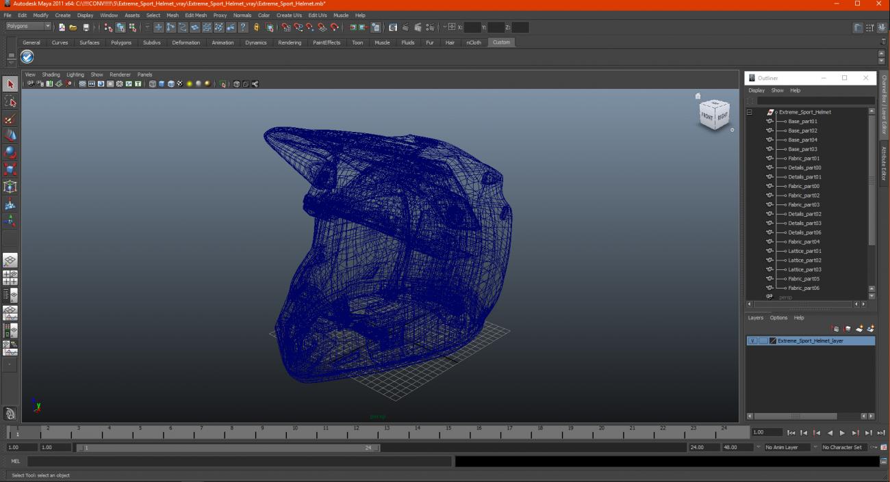 3D model Extreme Sport Helmet