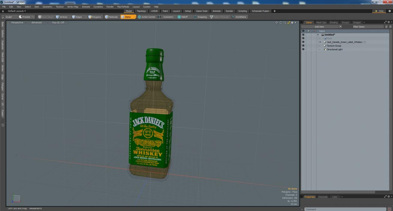 Jack Daniels Green Label Whiskey 3D