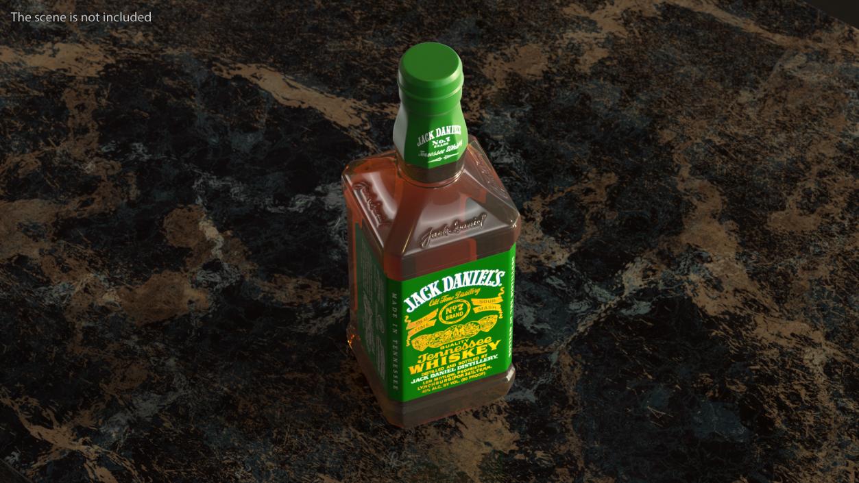 Jack Daniels Green Label Whiskey 3D