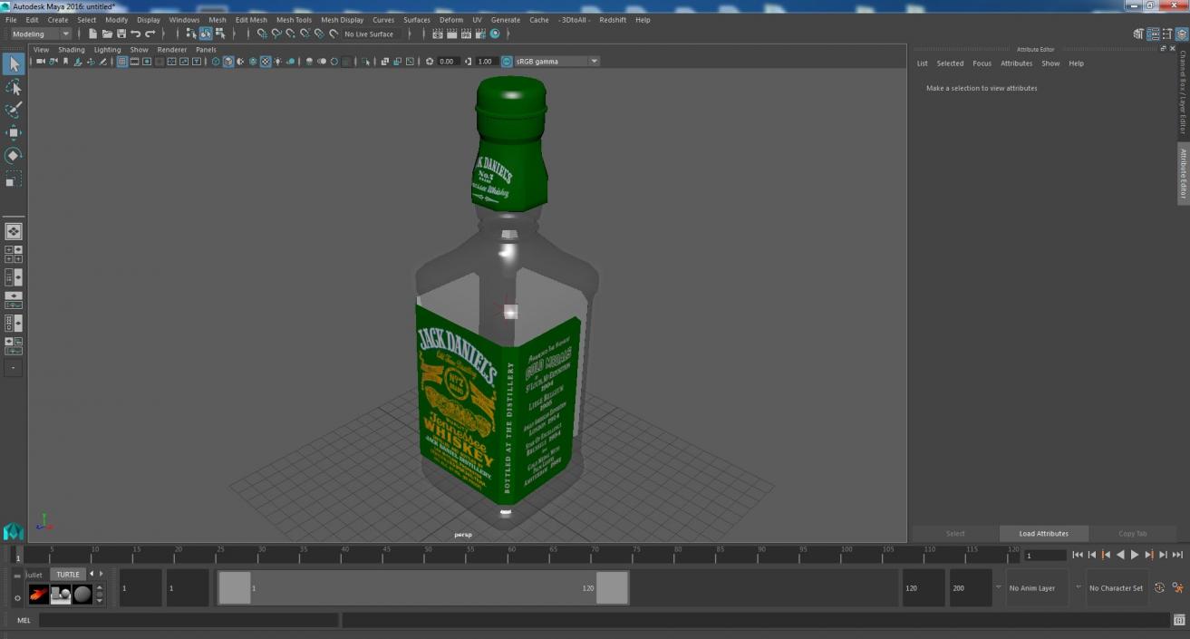 Jack Daniels Green Label Whiskey 3D