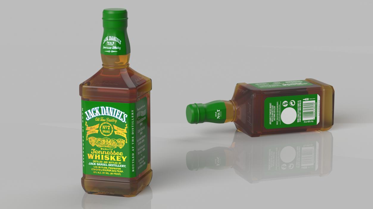 Jack Daniels Green Label Whiskey 3D