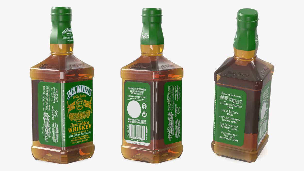 Jack Daniels Green Label Whiskey 3D