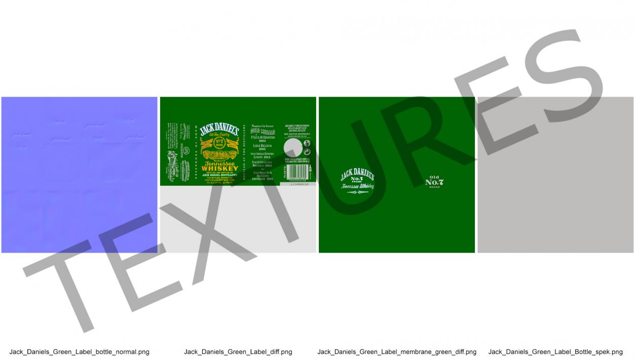 Jack Daniels Green Label Whiskey 3D