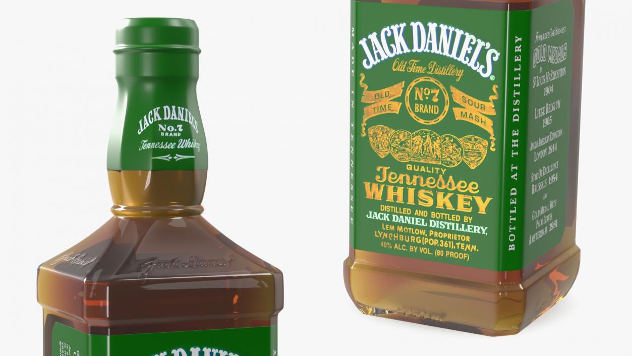 Jack Daniels Green Label Whiskey 3D