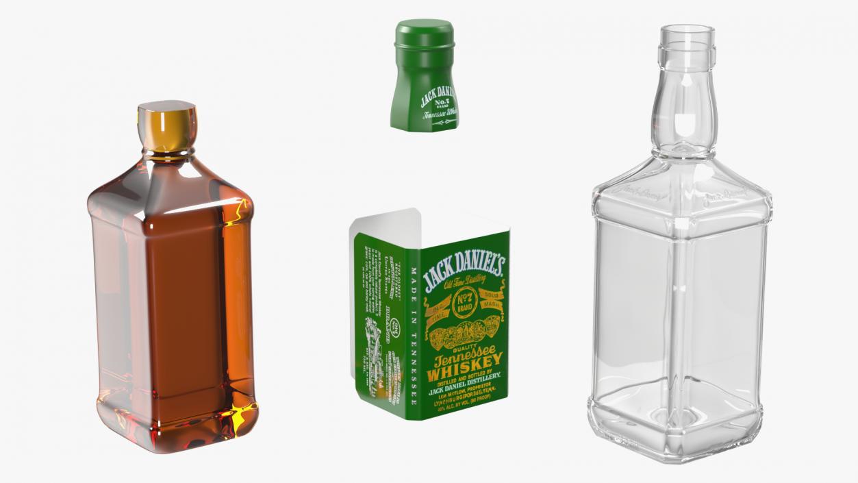 Jack Daniels Green Label Whiskey 3D