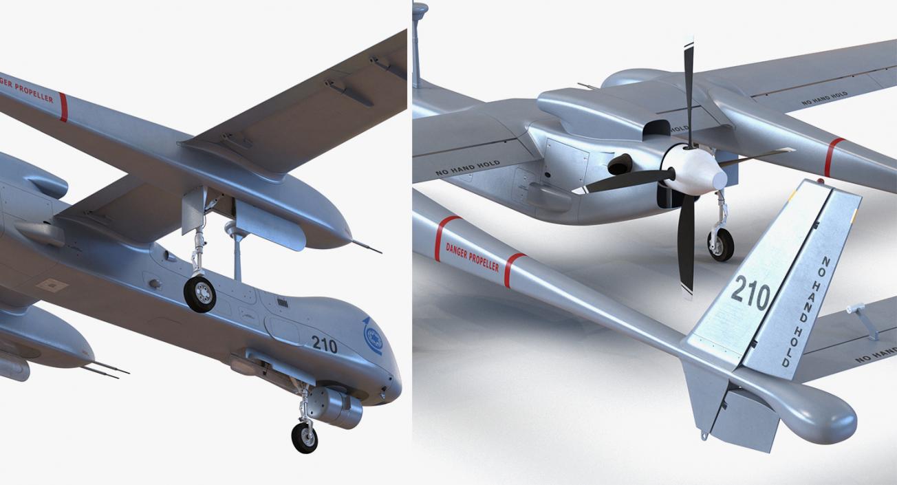 3D UAV Rigged 5 Collection model