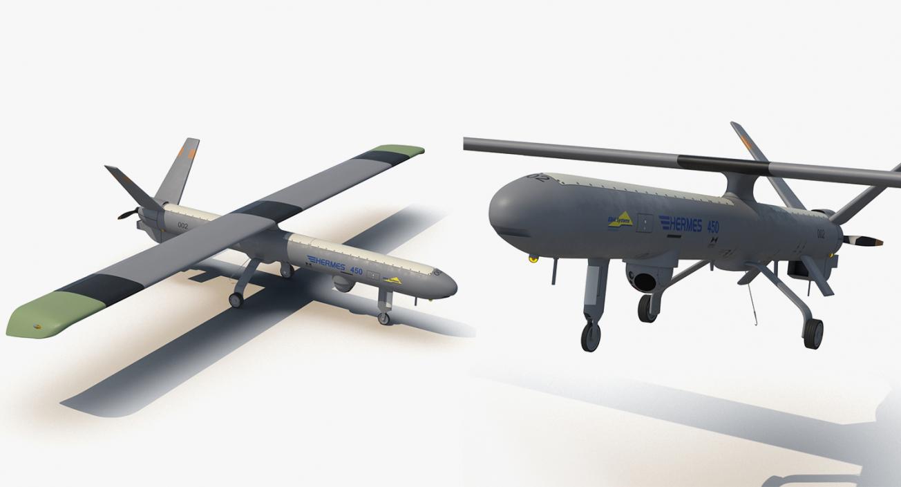 3D UAV Rigged 5 Collection model