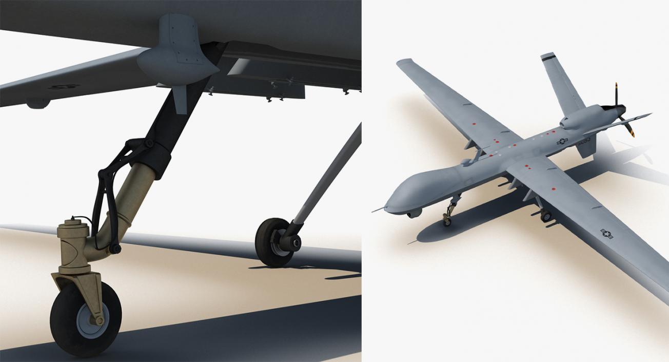 3D UAV Rigged 5 Collection model