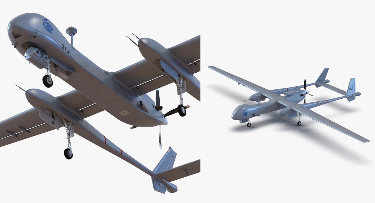 3D UAV Rigged 5 Collection model