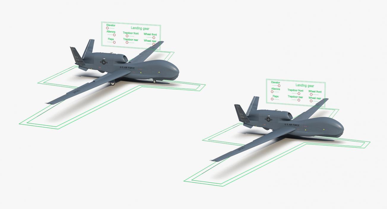 3D UAV Rigged 5 Collection model