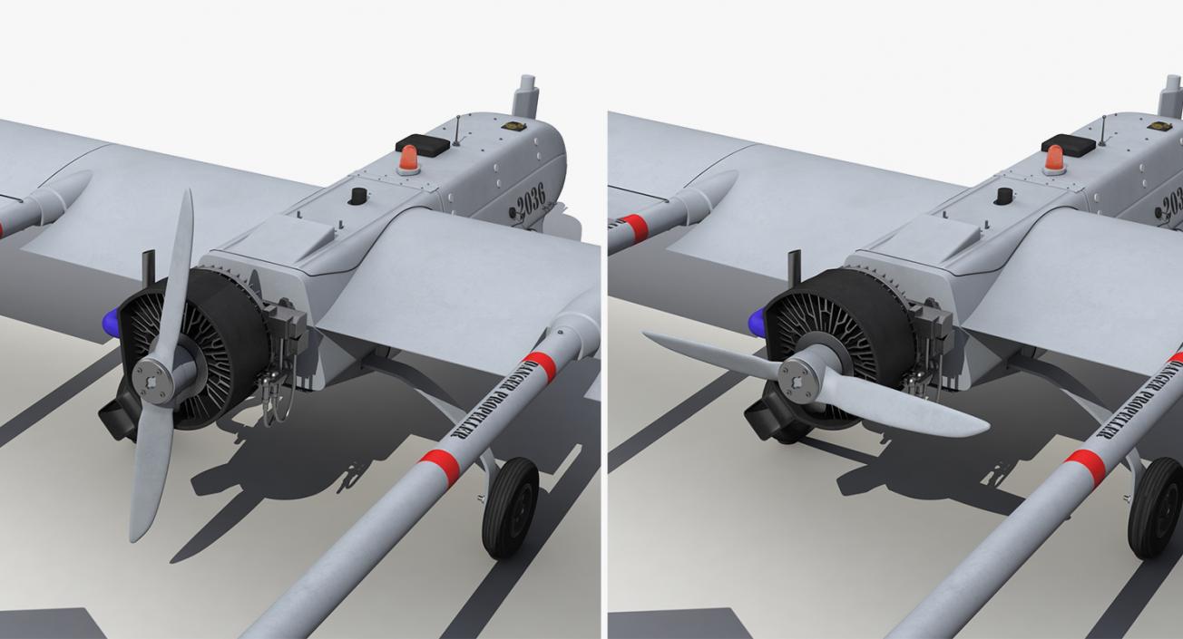 3D UAV Rigged 5 Collection model