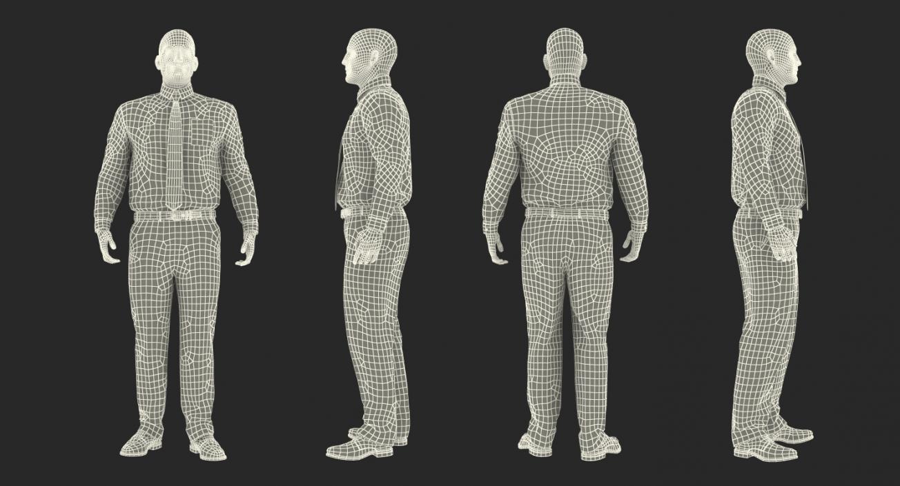 Office Worker Standing Pose 3D