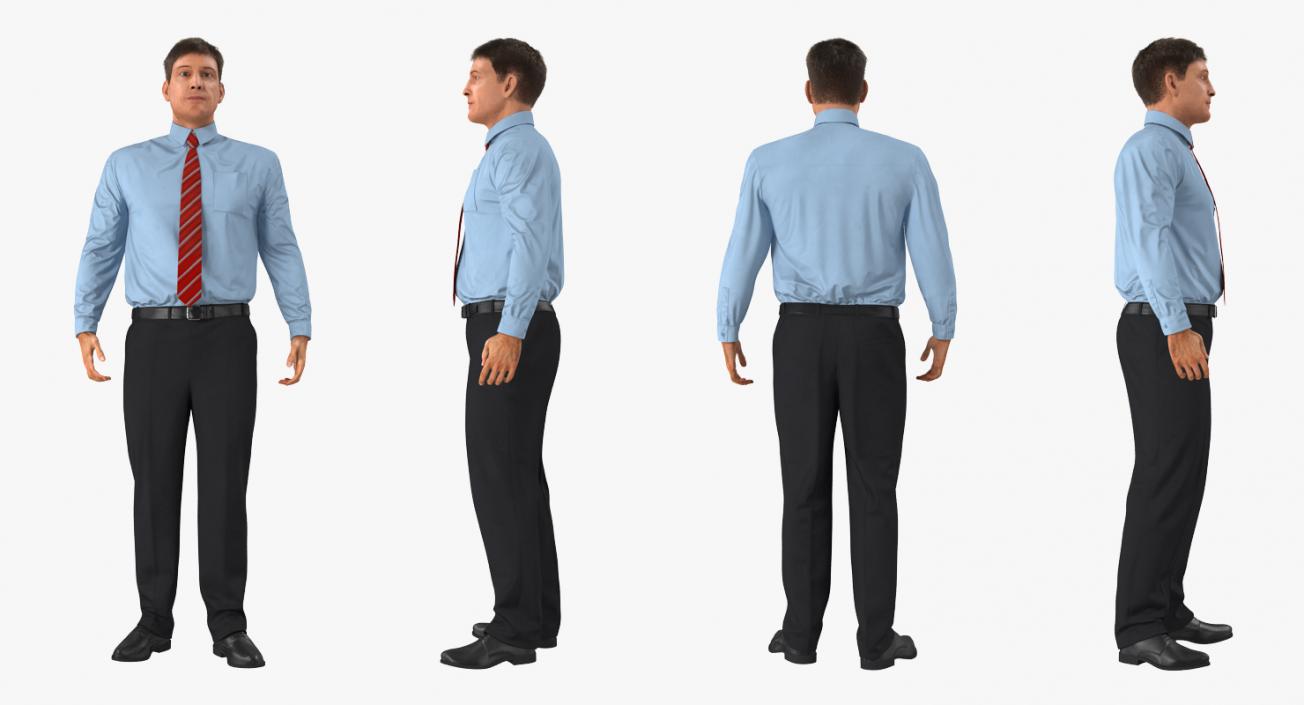 Office Worker Standing Pose 3D