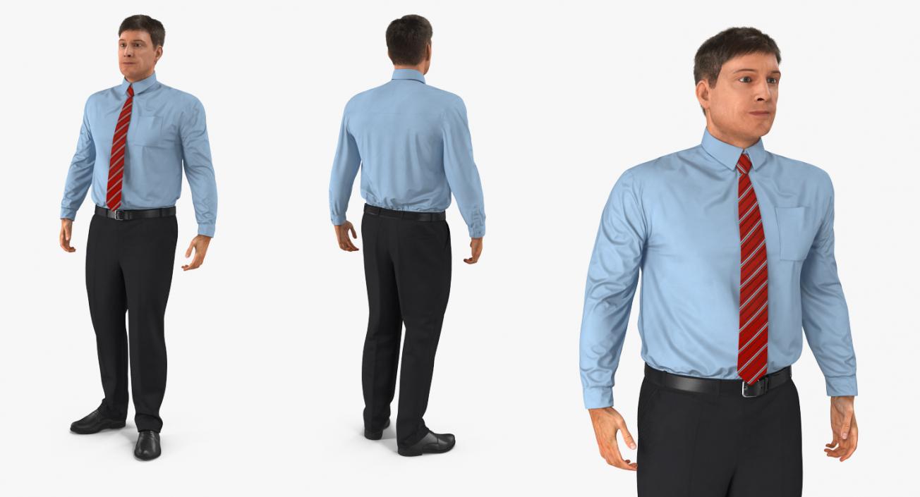 Office Worker Standing Pose 3D