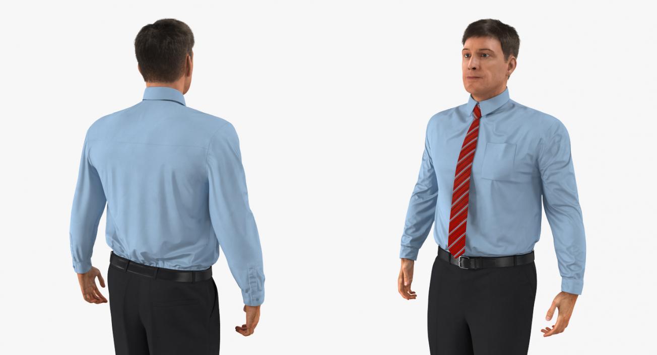 Office Worker Standing Pose 3D