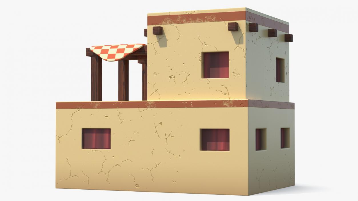 Stylized Arabian Buildings Collection 3D