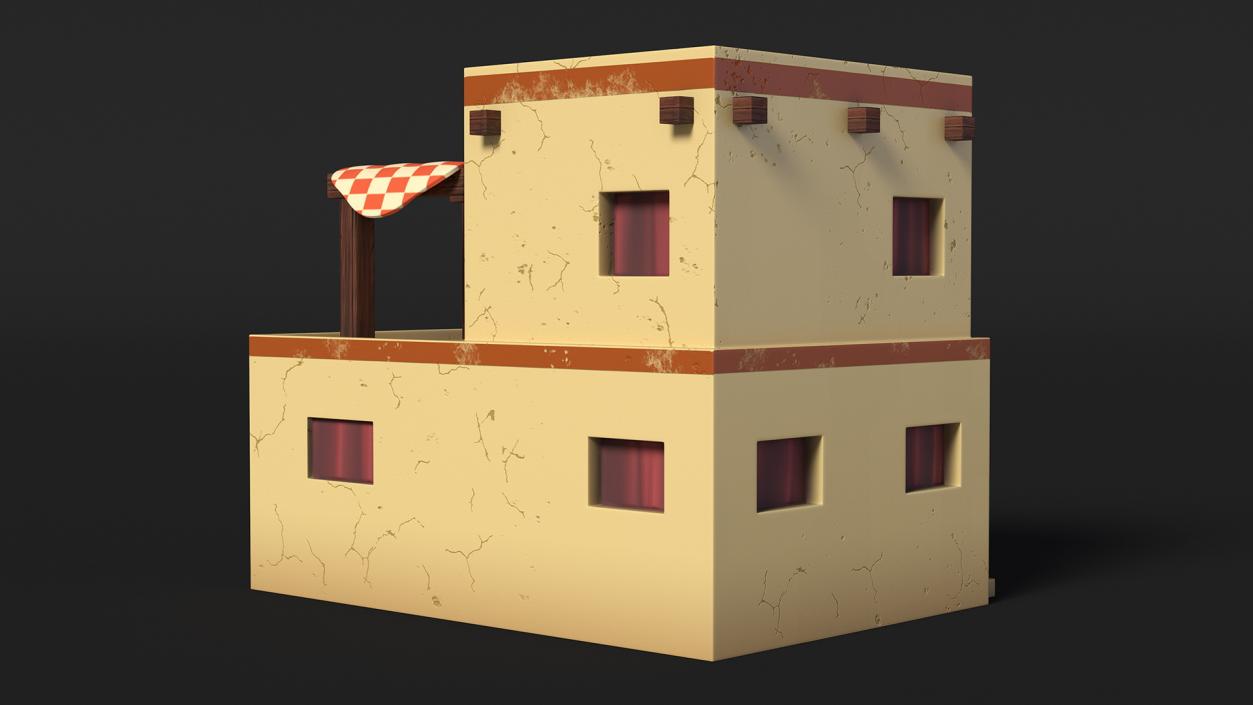 Stylized Arabian Buildings Collection 3D