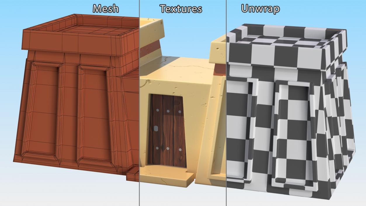 Stylized Arabian Buildings Collection 3D