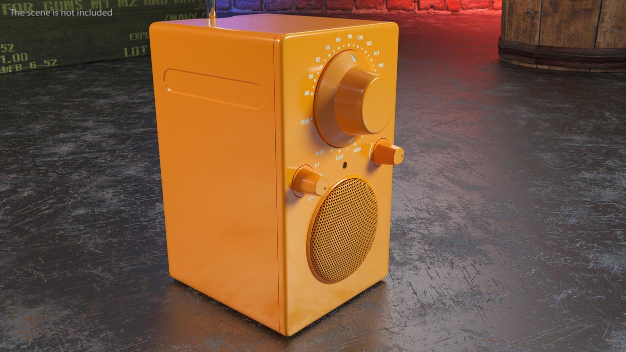 3D Wireless Bluetooth Radio Orange