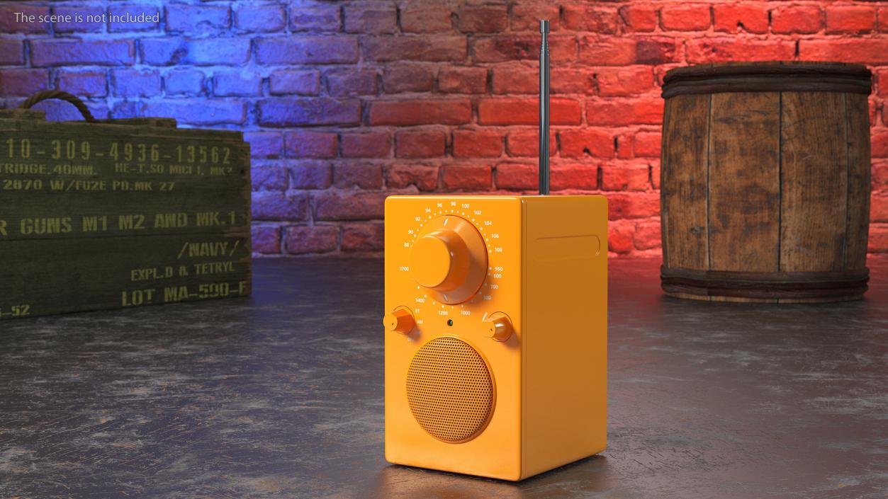 3D Wireless Bluetooth Radio Orange