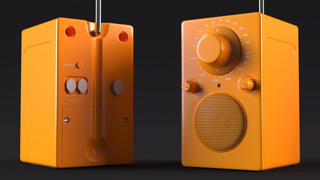 3D Wireless Bluetooth Radio Orange