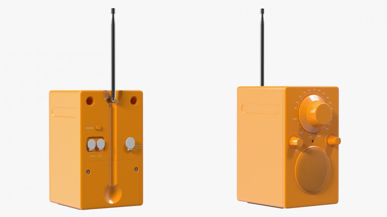 3D Wireless Bluetooth Radio Orange