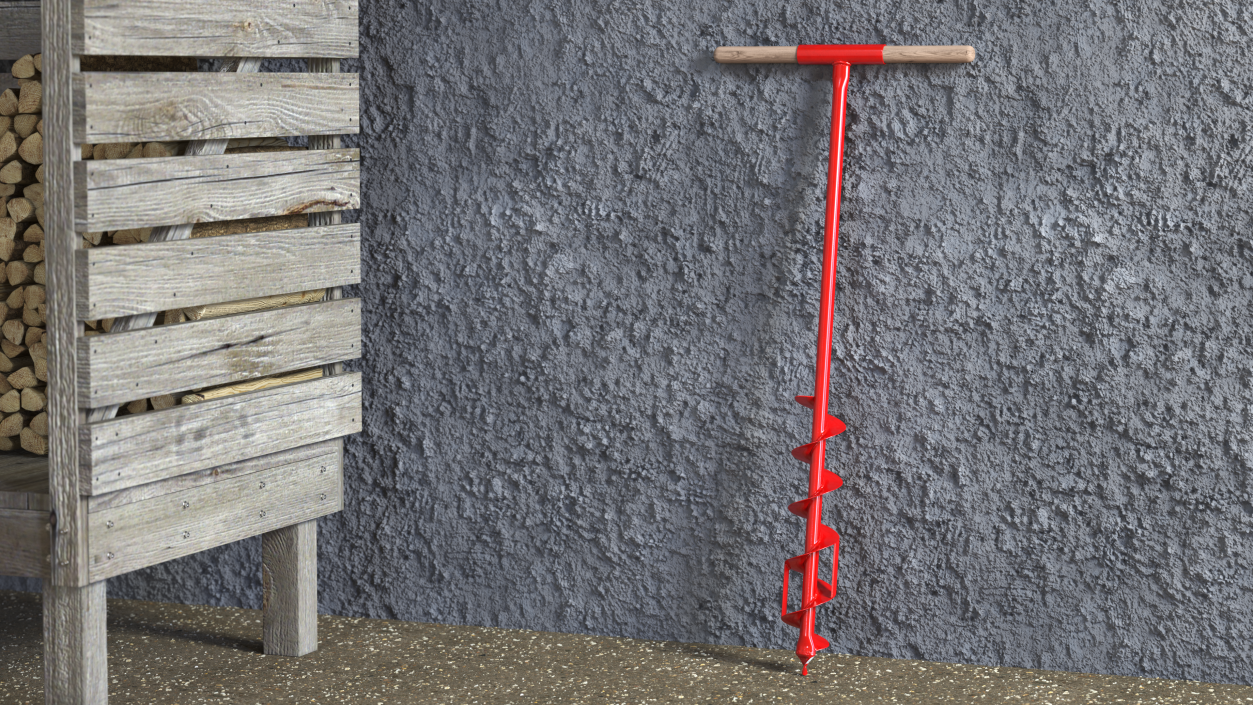 3D model Red Steel Hand Drill