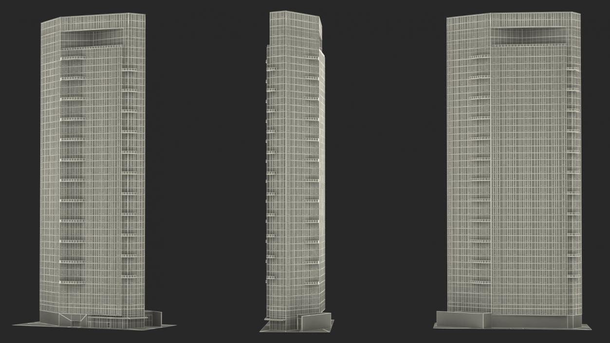 3D model Summit NYC Building Night