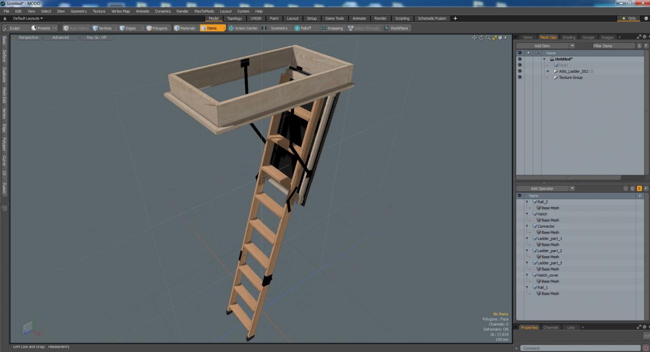 Attic Ladder 3D