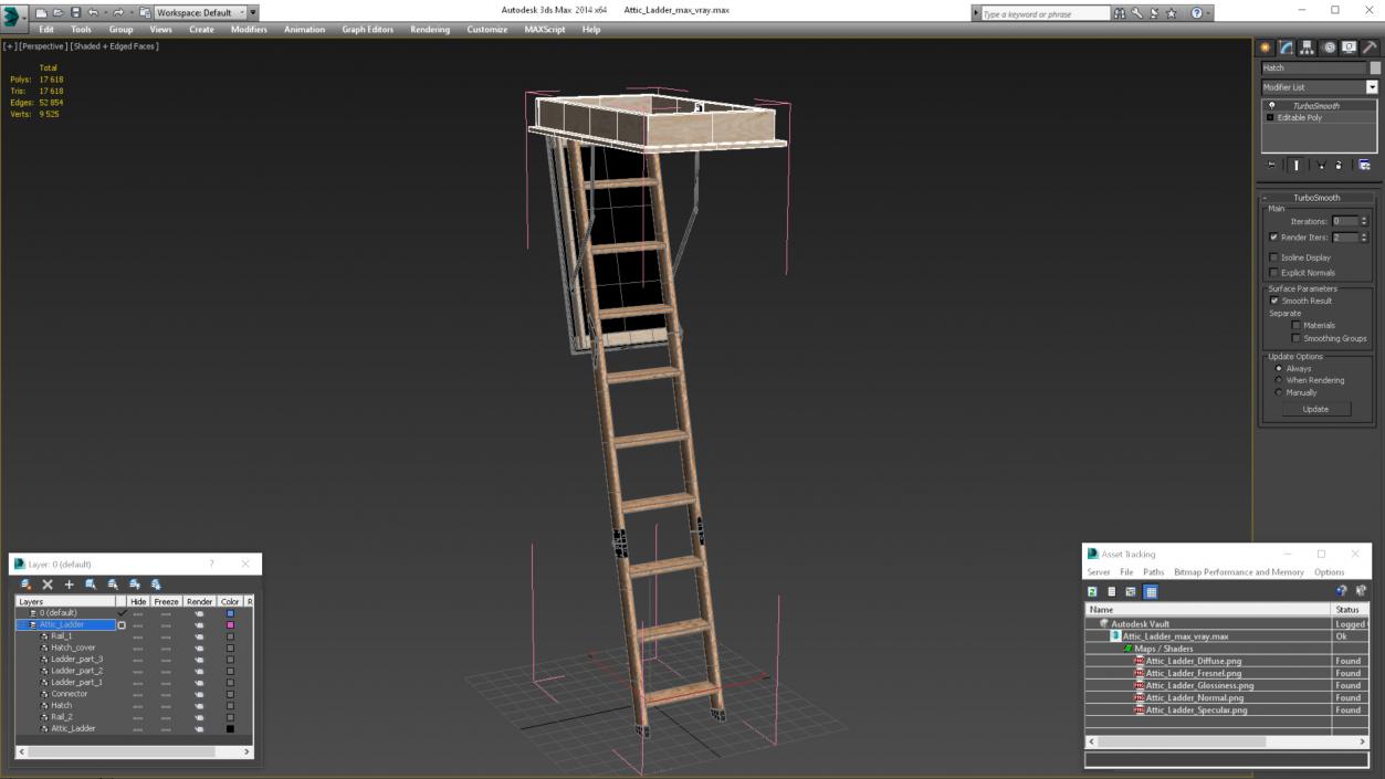 Attic Ladder 3D