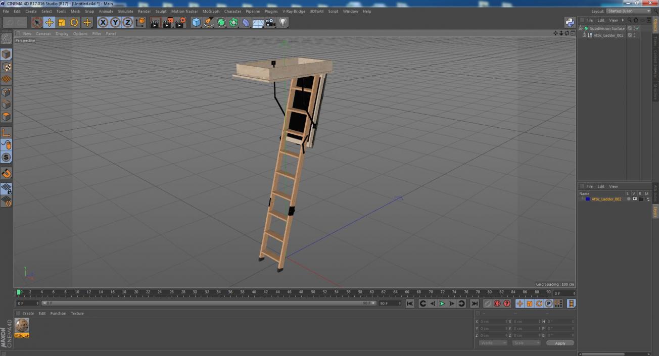 Attic Ladder 3D