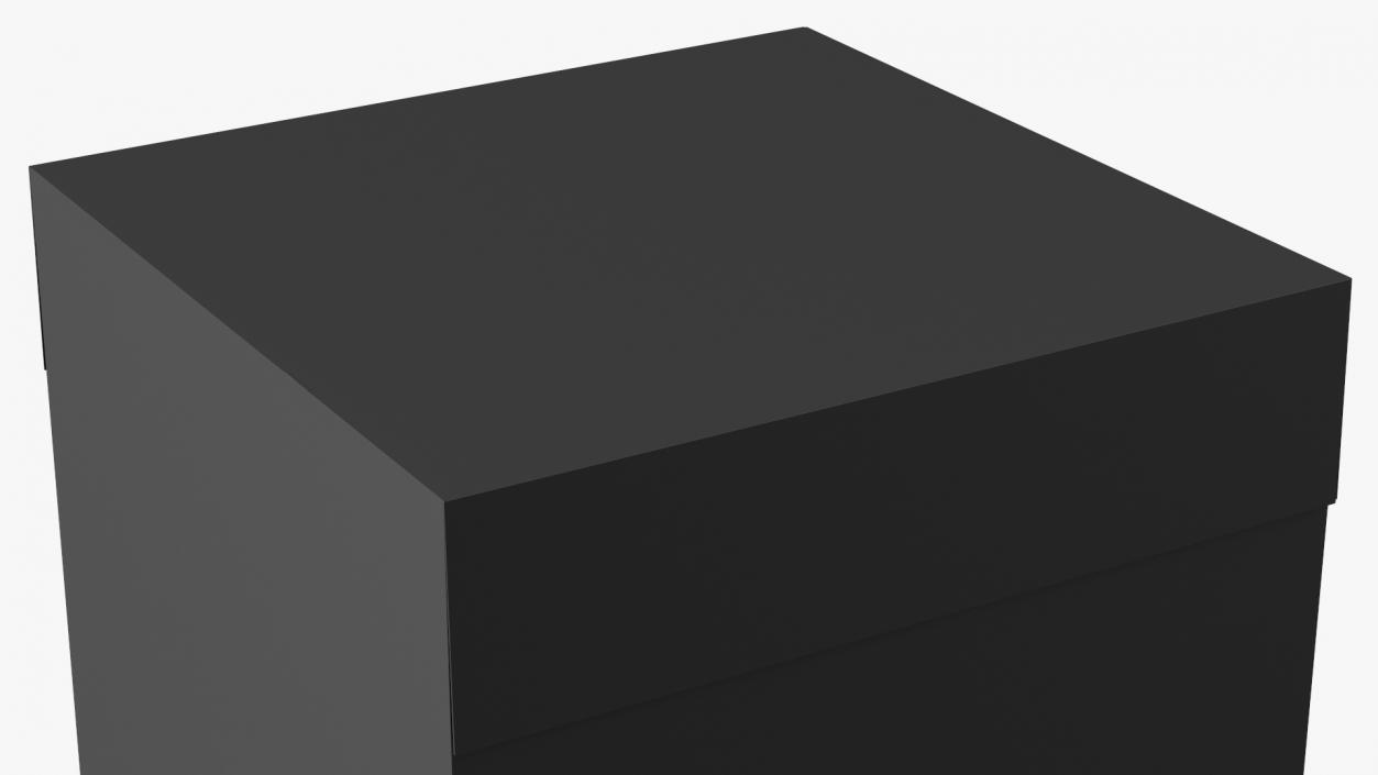 Black Cardboard Gift Box 3D model