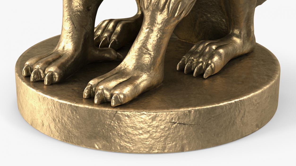 Griffin Statue Gold 3D model