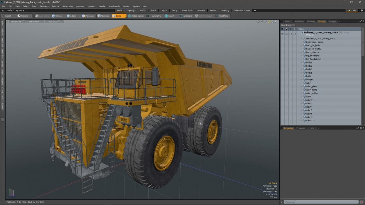 3D Liebherr T 282C Mining Truck model