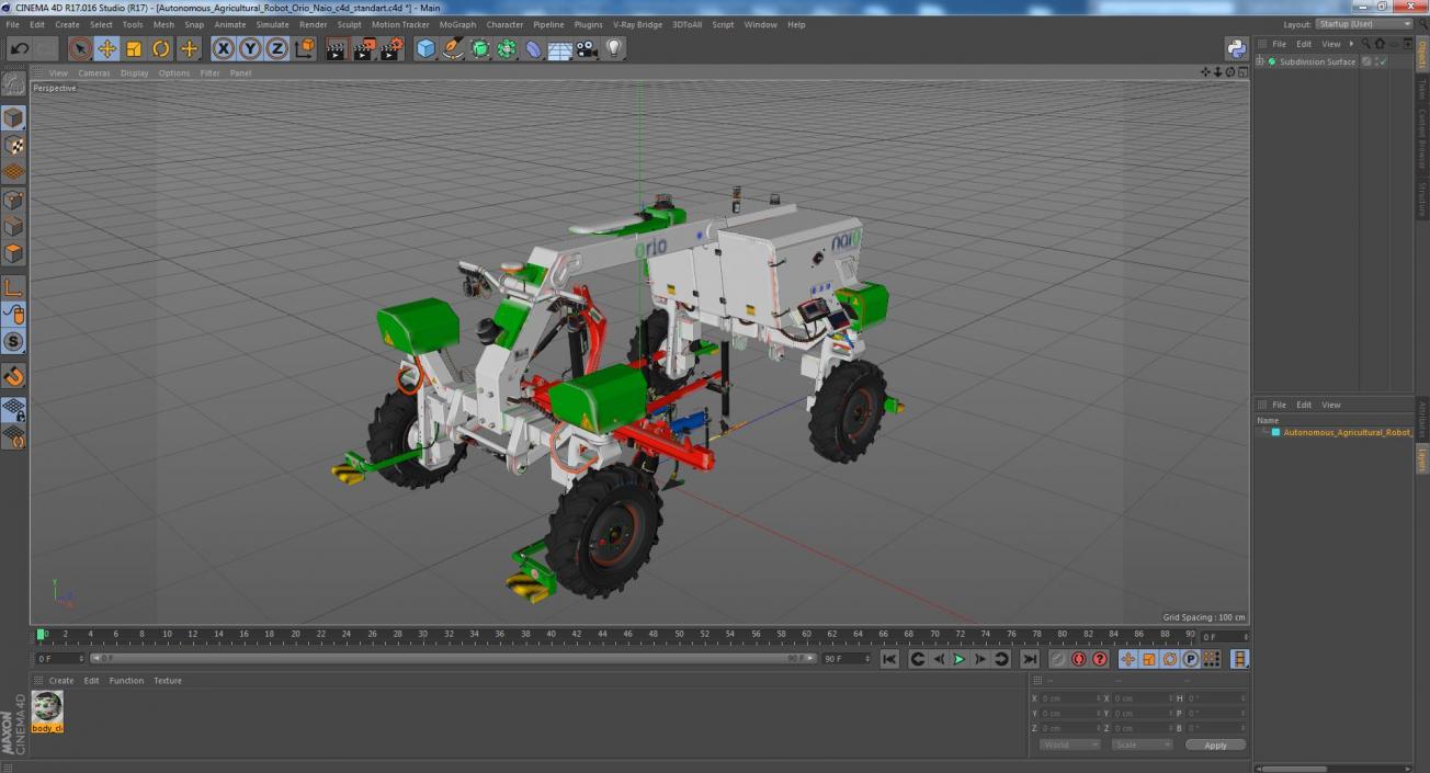 Autonomous Agricultural Robot Orio Naio 3D model