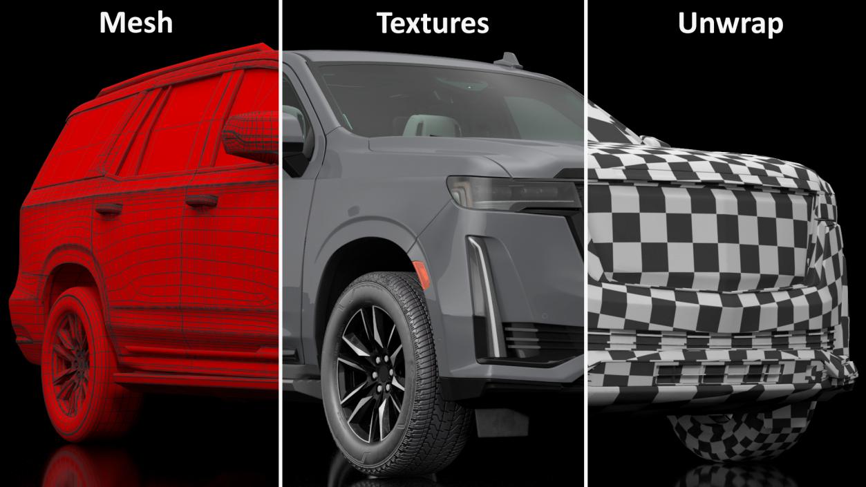 3D Luxury Large SUV Rigged model