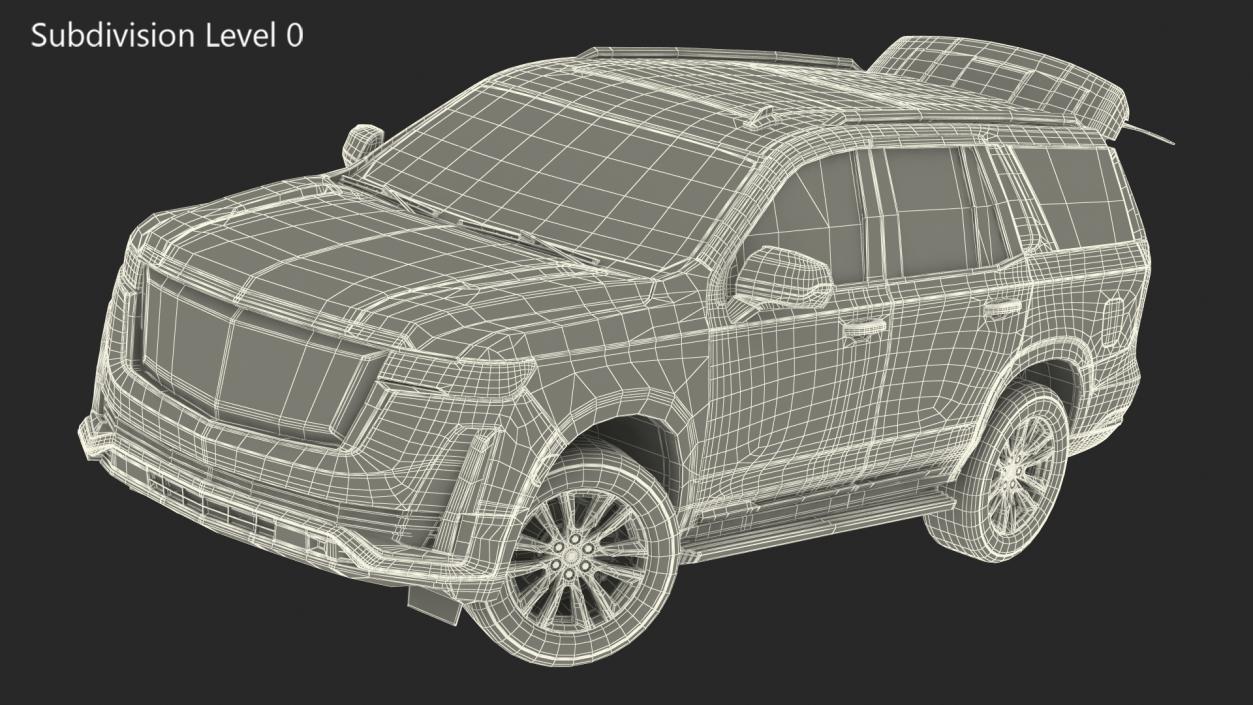 3D Luxury Large SUV Rigged model