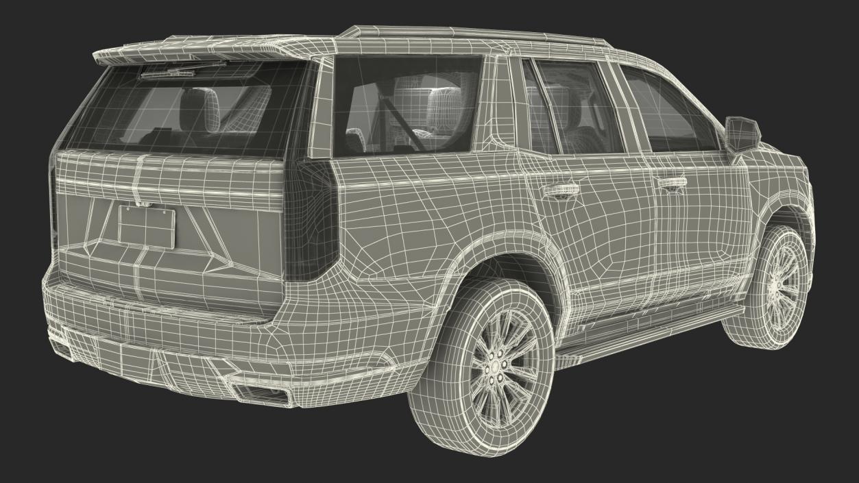 3D Luxury Large SUV Rigged model