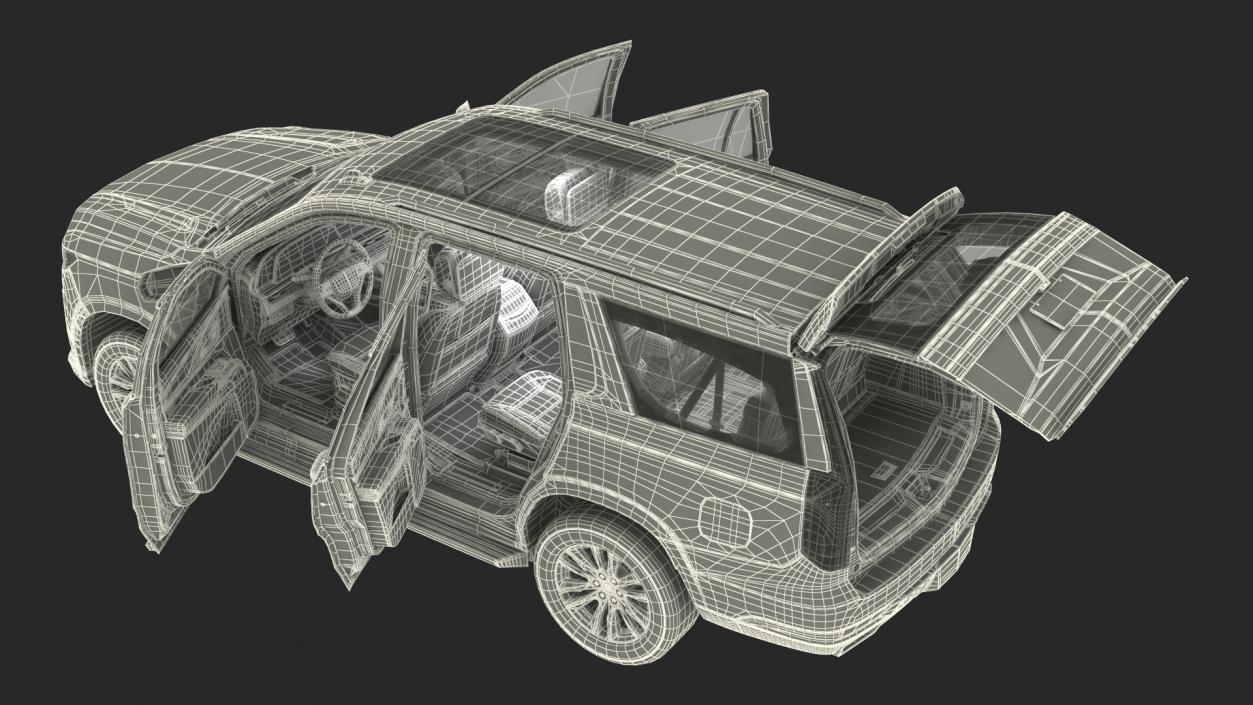 3D Luxury Large SUV Rigged model