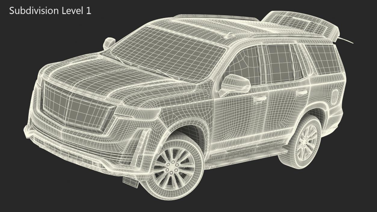 3D Luxury Large SUV Rigged model