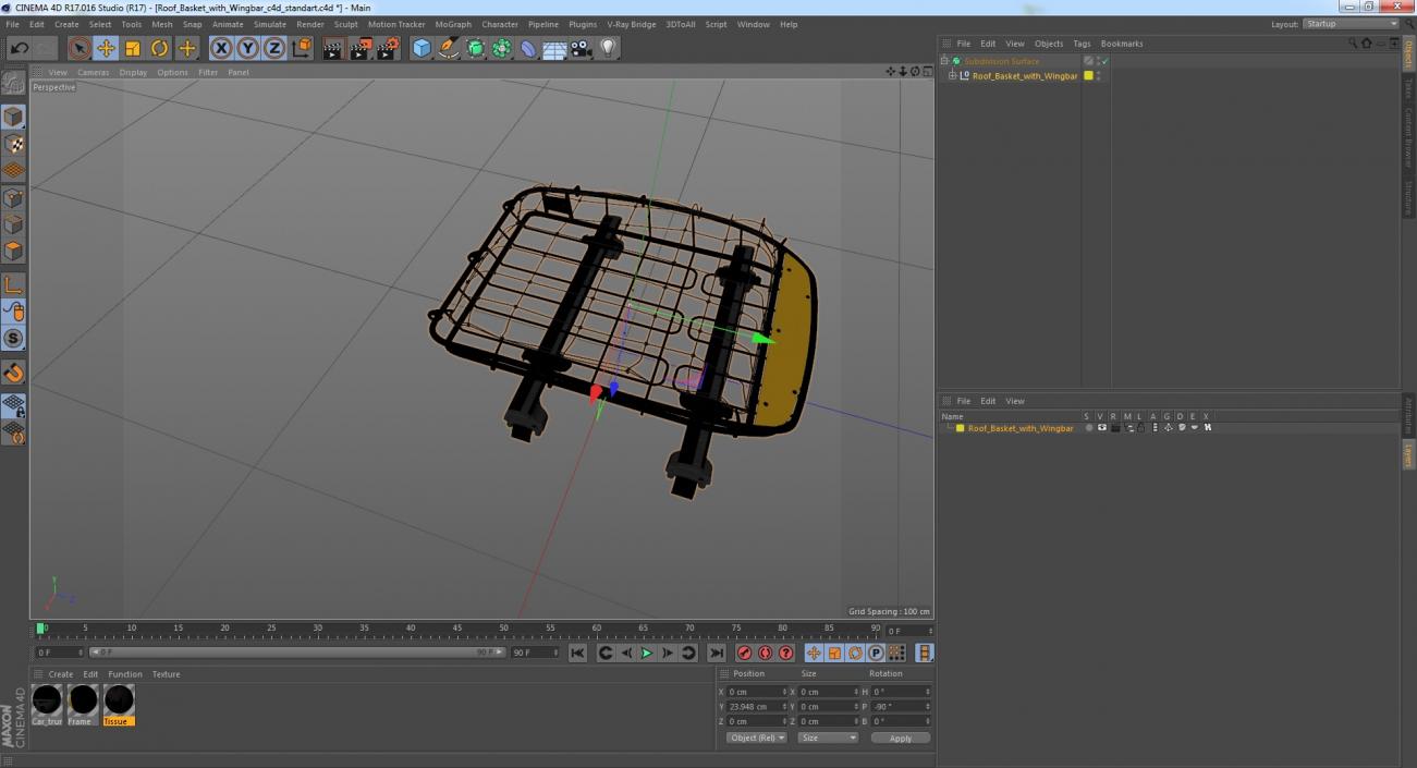 Roof Basket with Wingbar 3D model