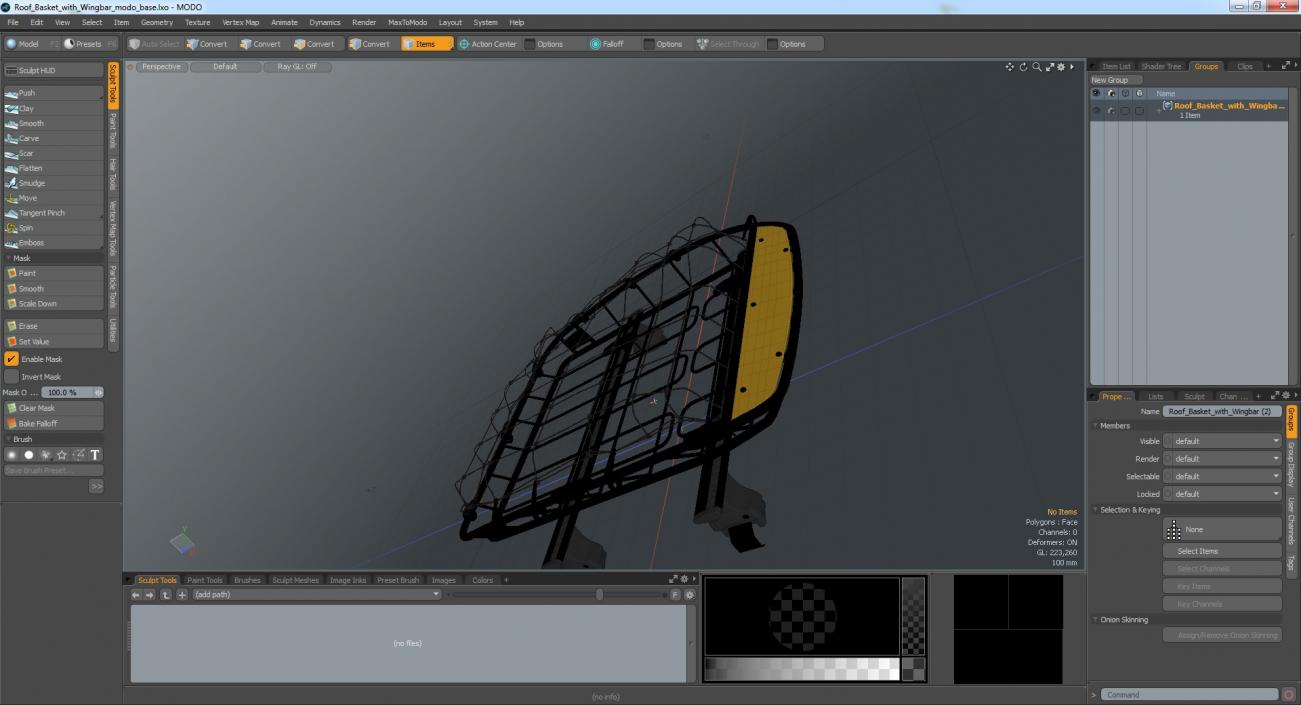 Roof Basket with Wingbar 3D model