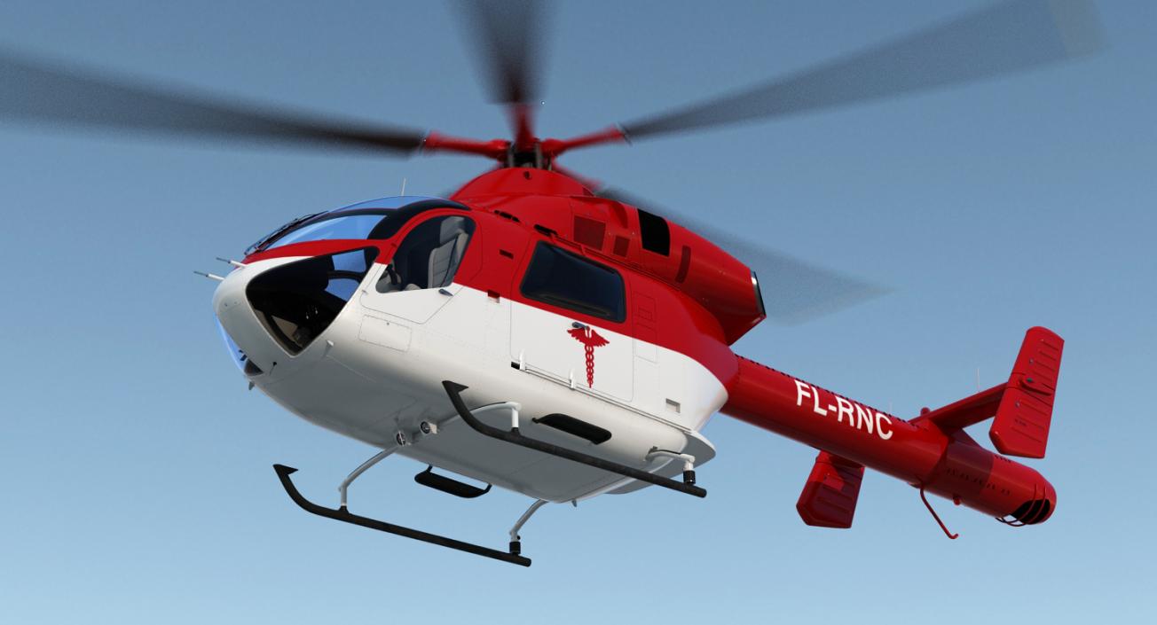 3D model Air Ambulance Helicopter MD 902 Explorer