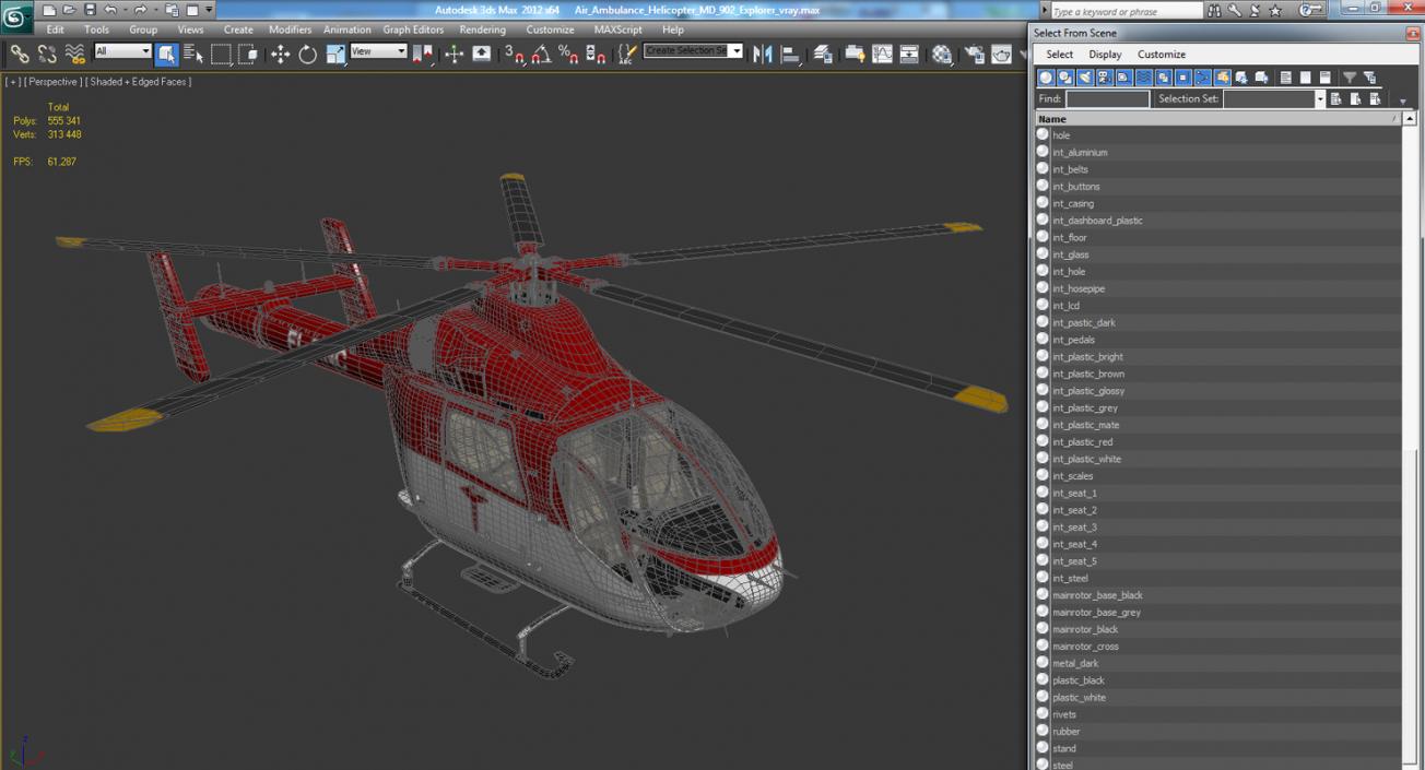 3D model Air Ambulance Helicopter MD 902 Explorer