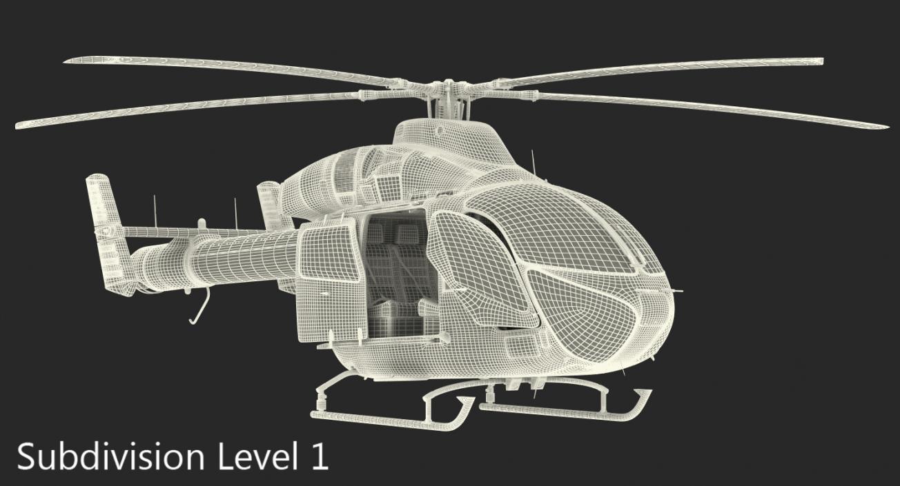 3D model Air Ambulance Helicopter MD 902 Explorer