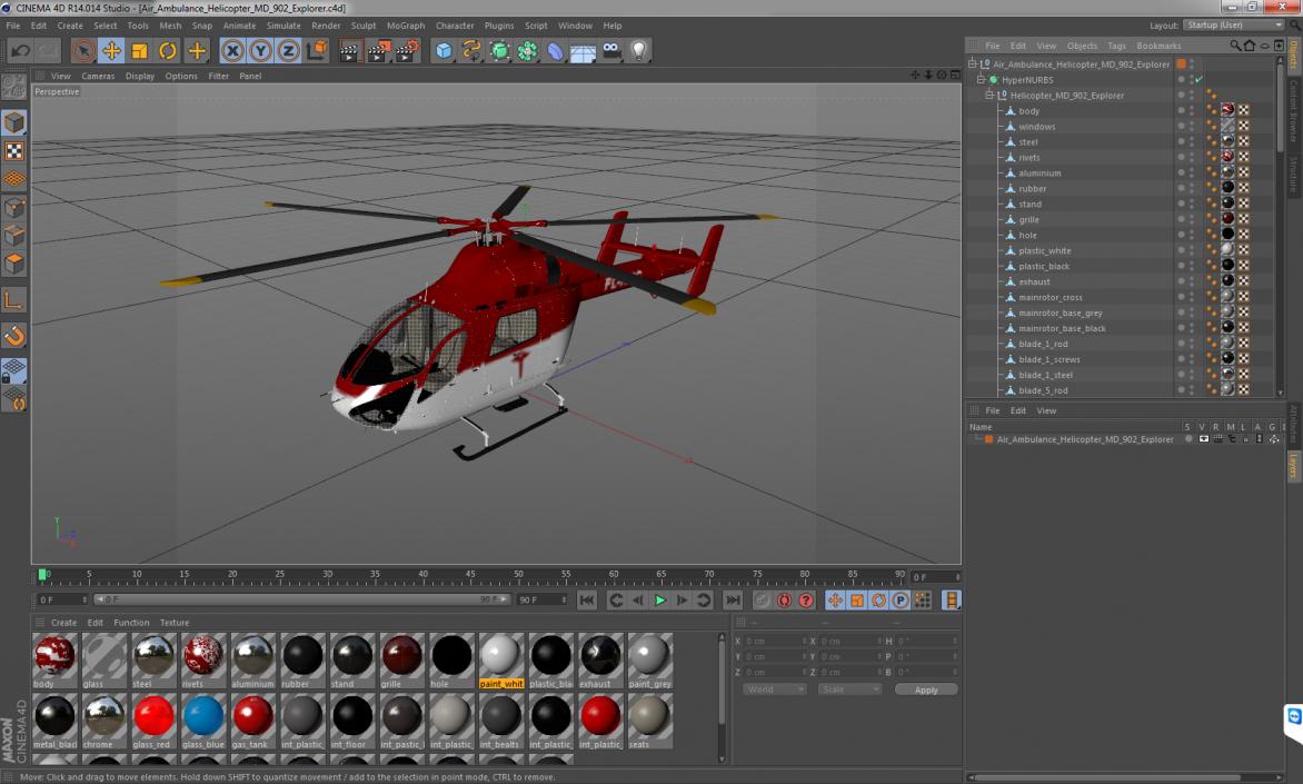 3D model Air Ambulance Helicopter MD 902 Explorer