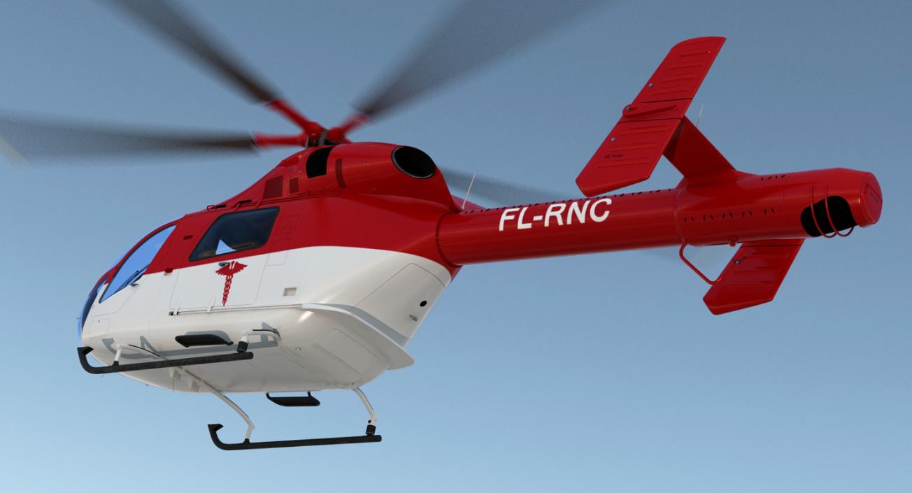 3D model Air Ambulance Helicopter MD 902 Explorer