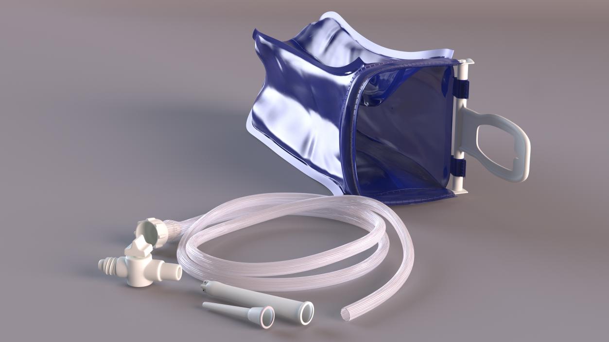 3D model Reusable Enema Bag Colonic Kit