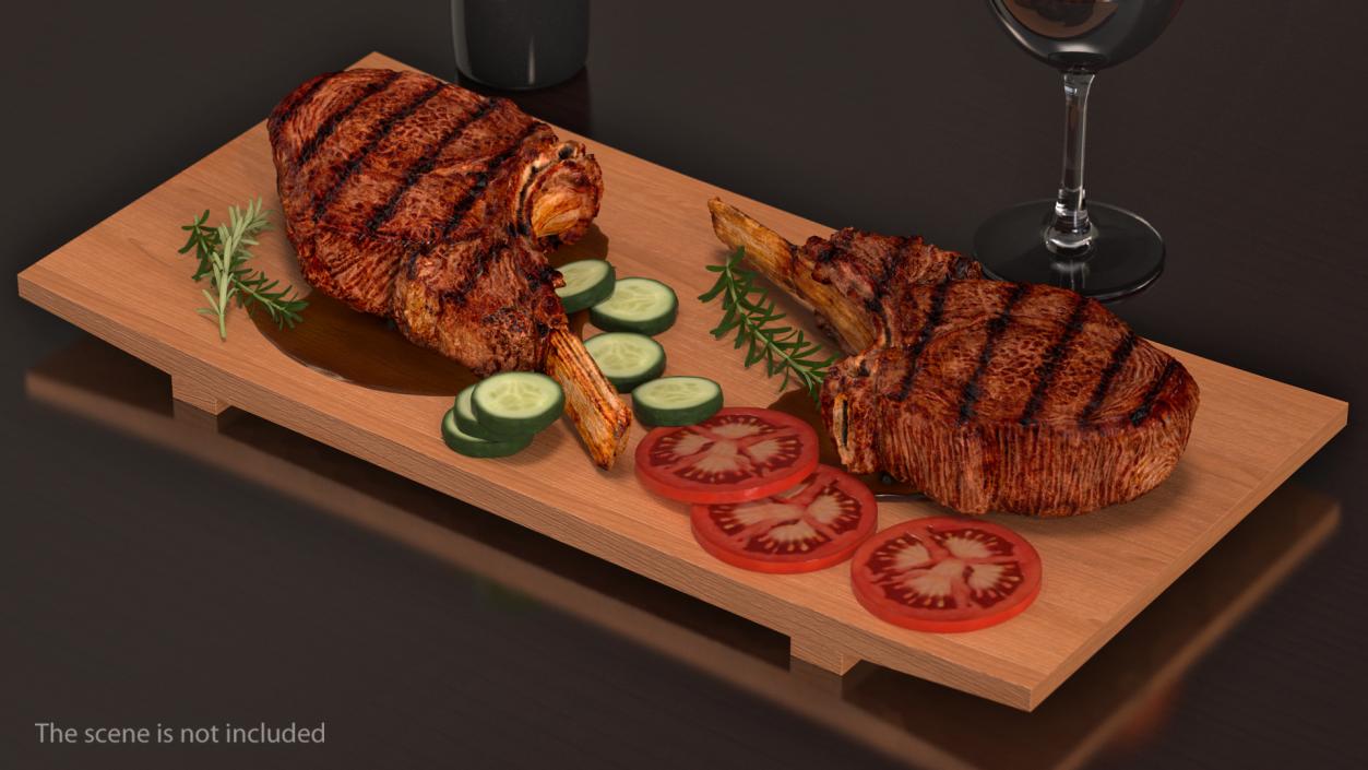 3D BBQ Lamb Chop model