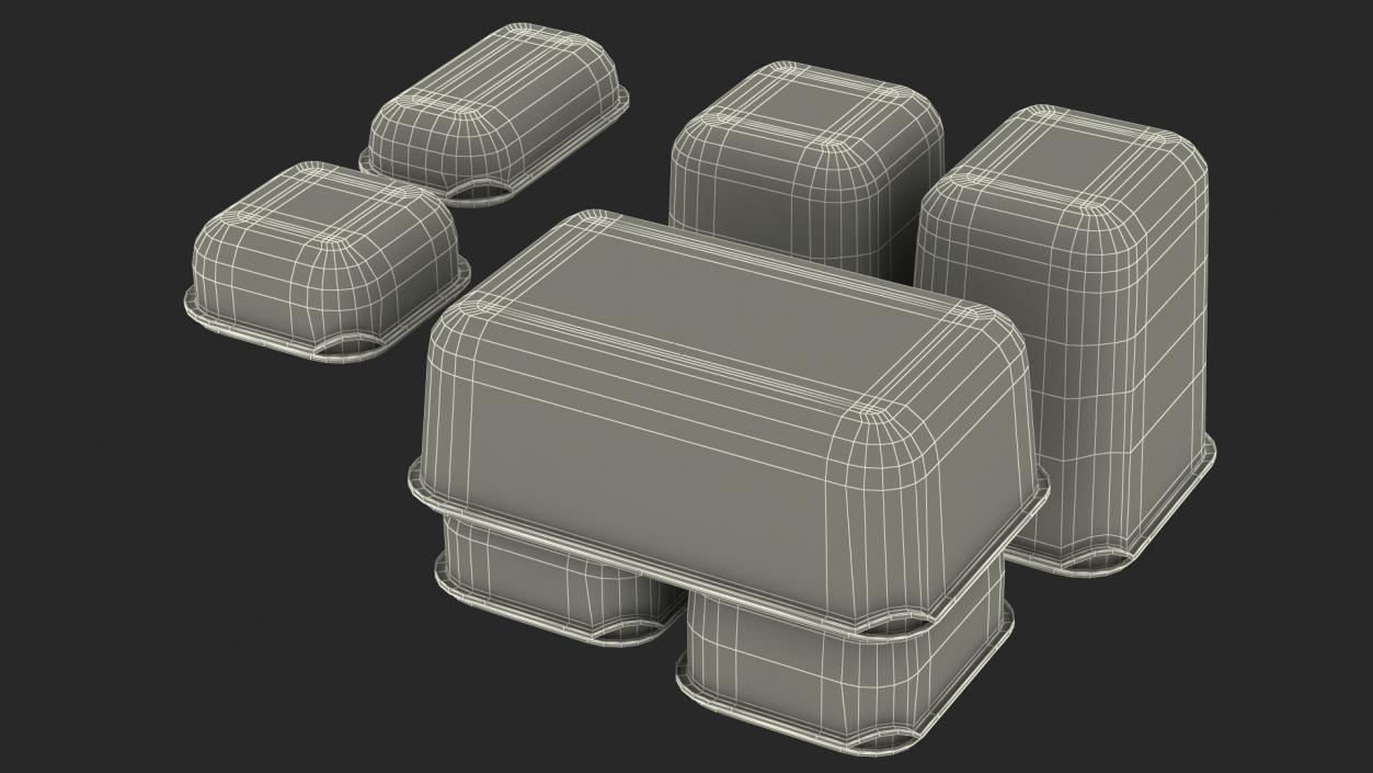 3D model Plastic Food Storage Containers Set